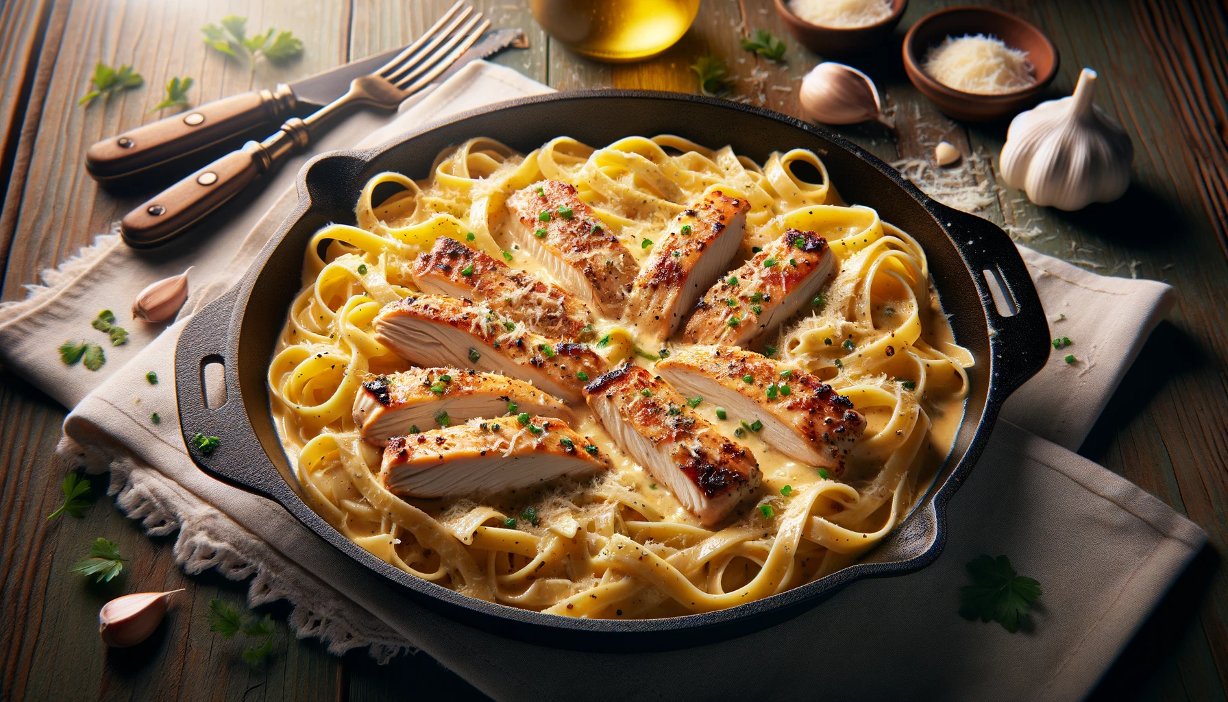 Garlic Parmesan Chicken Pasta