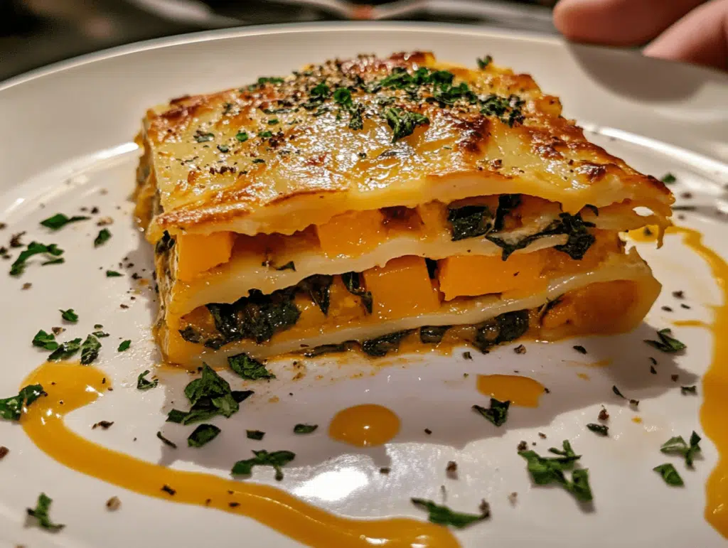 Butternut Squash and Spinach Lasagna