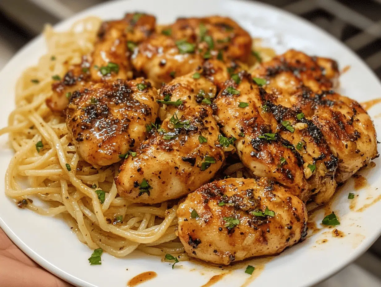 Garlic Butter Chicken with Buttered Noodles Simple & Flavorful Dinner