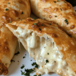 Crispy Cheesy Chicken Alfredo Air Fryer Calzones | Quick & Flavorful