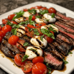 Balsamic Caprese Grilled Flank Steak | Flavorful and Tender