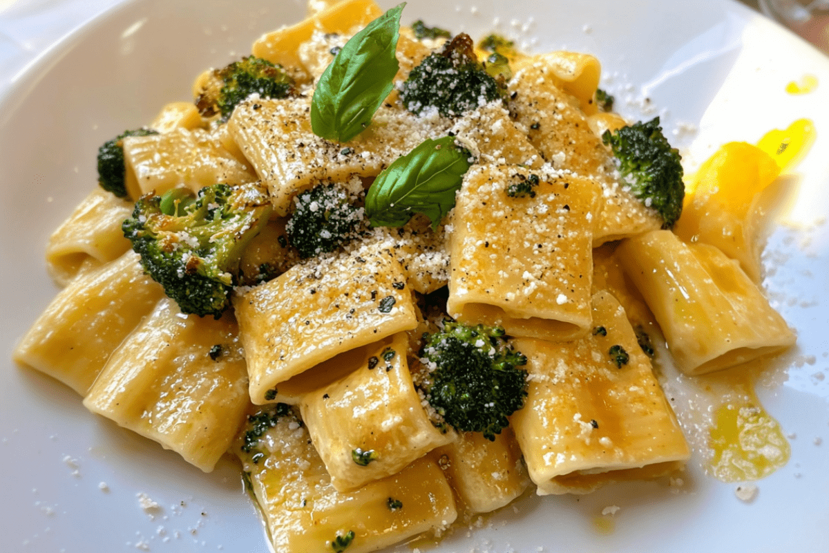 Easy Skillet Ricotta Pasta with Roasted Broccoli | Quick & Delicious Meal