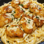 Garlic Butter Chicken Bites with Creamy Parmesan Pasta | Savory & Comforting Meal