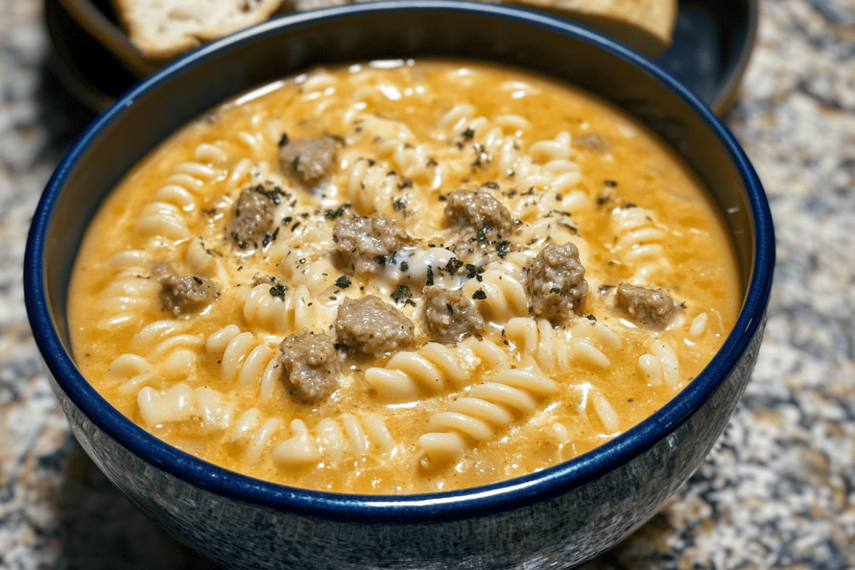 Creamy Sausage Alfredo Soup | Rich & Hearty Comfort Soup