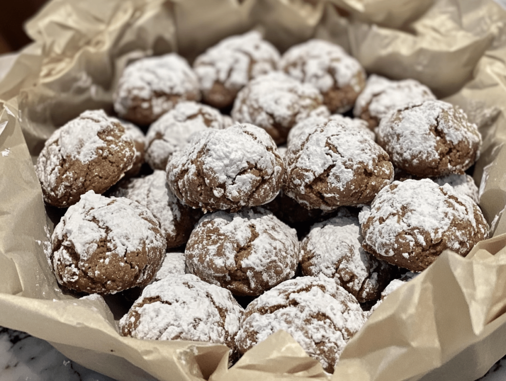 Soft and Spiced Gingerbread Crinkle Cookies | Warm & Delicious Holiday Treat