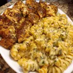 Creamy Garlic Butter Chicken and Rotini in Parmesan Sauce