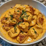 Cajun Chicken Tortellini with Garlic Sauce