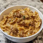 Creamy Italian Cajun Beef and Bowtie Pasta Easy One-Pot Dinner