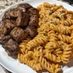 One-Pan Steak Bites & Cheesy Garlic Butter Noodles
