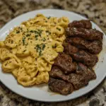 Creamy Velveeta Steak Tortellini with Garlic Sauce – Rich & Easy One-Pan Dinner