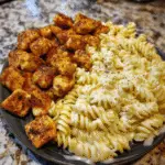 Garlic Parmesan Chicken Bites with Creamy Rotini