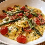 Ravioli with Tomatoes, Asparagus, Garlic, and Herbs – Fresh & Flavorful Pasta
