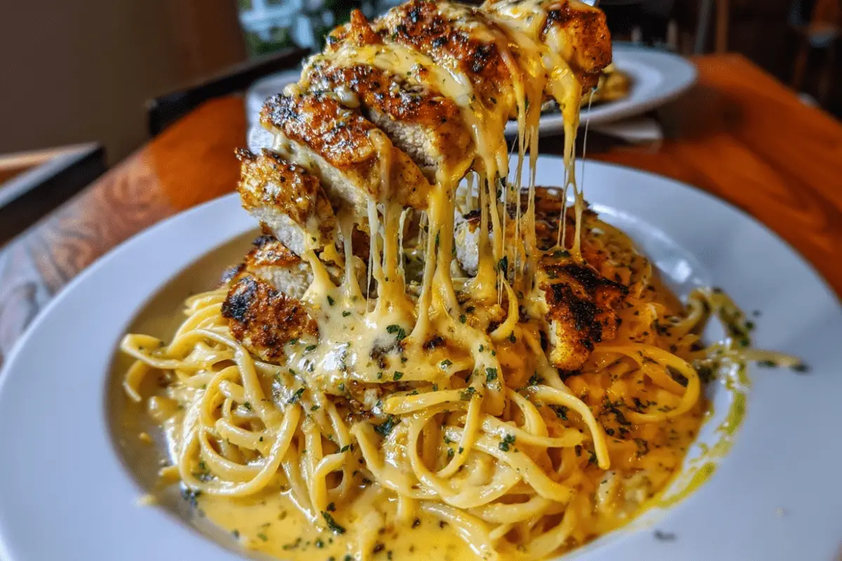 Creamy Cajun Chicken Linguine with Garlic Mozzarella Sauce
