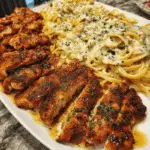 Creamy Velveeta Chicken Linguine with Mozzarella Garlic Sauce