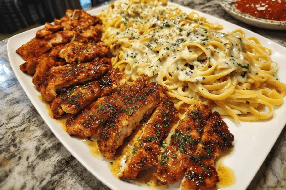 Creamy Velveeta Chicken Linguine with Mozzarella Garlic Sauce