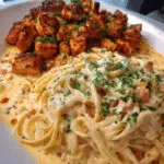 Spicy Garlic Chicken Linguine with Creamy Cajun Cheese Sauce