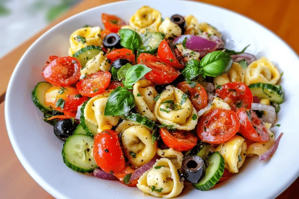 Italian Tortellini and Veggie Pasta Salad