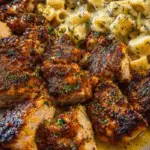 Cajun Chicken Rigatoni in Creamy Velveeta Garlic Sauce