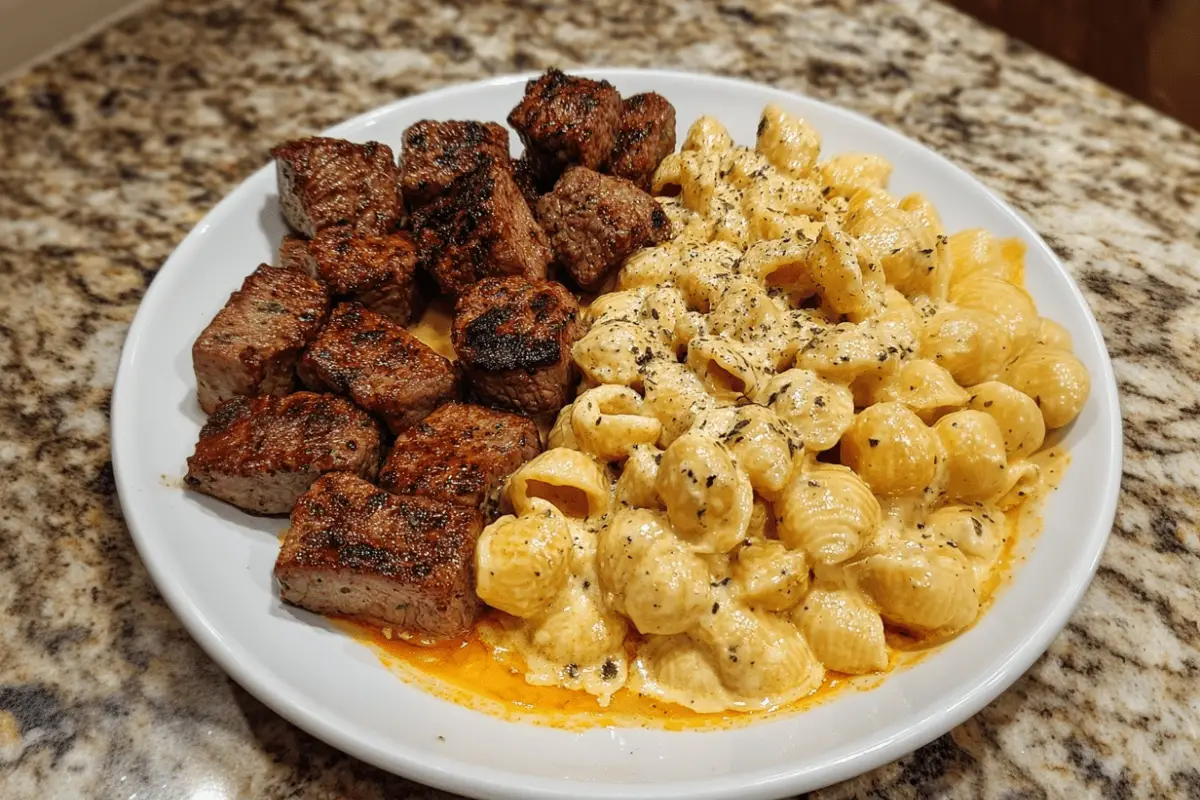 Cajun Steak Tips in Cheesy Parmesan Shells