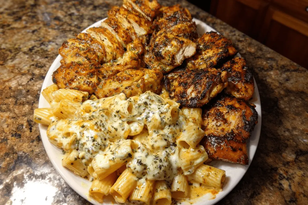 Cheesy Chicken Rigatoni in Cajun Garlic Cream