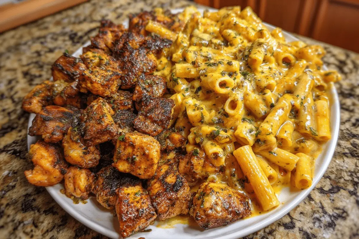 Cheesy Garlic Cajun Chicken Penne with Velveeta Cream Sauce
