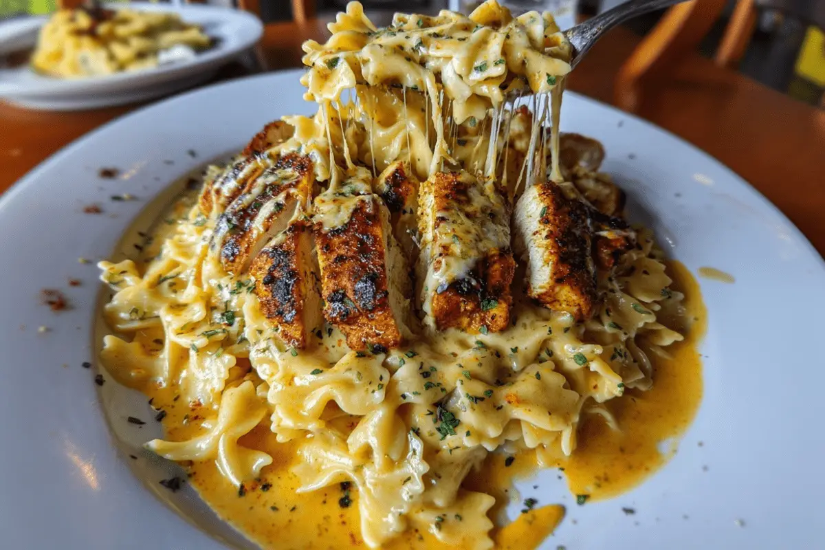 Creamy Cajun Chicken Bowtie Pasta with Garlic Cheese Sauce