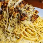 Creamy Cajun Chicken Spaghetti with Garlic Mozzarella Sauce