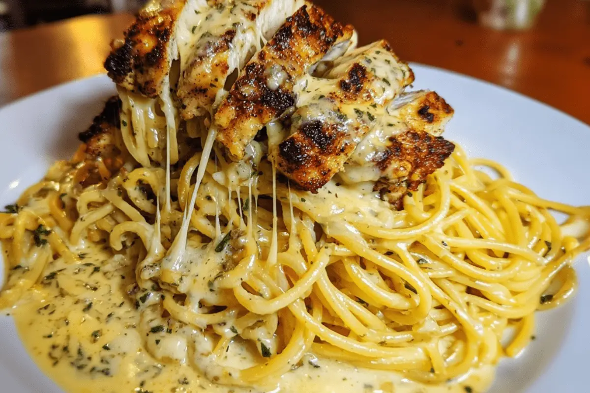 Creamy Cajun Chicken Spaghetti with Garlic Mozzarella Sauce