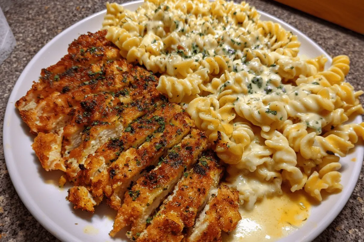 Creamy Cajun Chicken Twisted Pasta with Mozzarella Alfredo