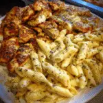 Creamy Chicken Penne in Garlic Mozzarella Parmesan Sauce