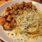 Creamy Garlic Butter Chicken Linguine Skillet
