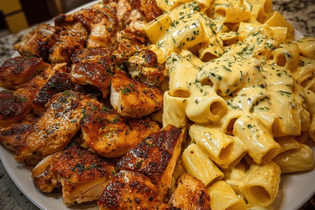 Creamy Velveeta Chicken Rigatoni with Mozzarella Garlic Sauce 2
