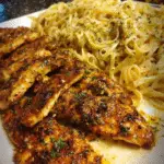 Garlic Butter Chicken Linguine in Cajun Alfredo Cheese Sauce (1)