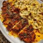 Garlic Parmesan Chicken Bowtie Pasta in Three‑Cheese Cajun Sauce