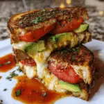 Avocado, Mozzarella, and Tomato Grilled Cheese