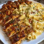 Baked Creamy Cajun Chicken Mozzarella Penne Pasta
