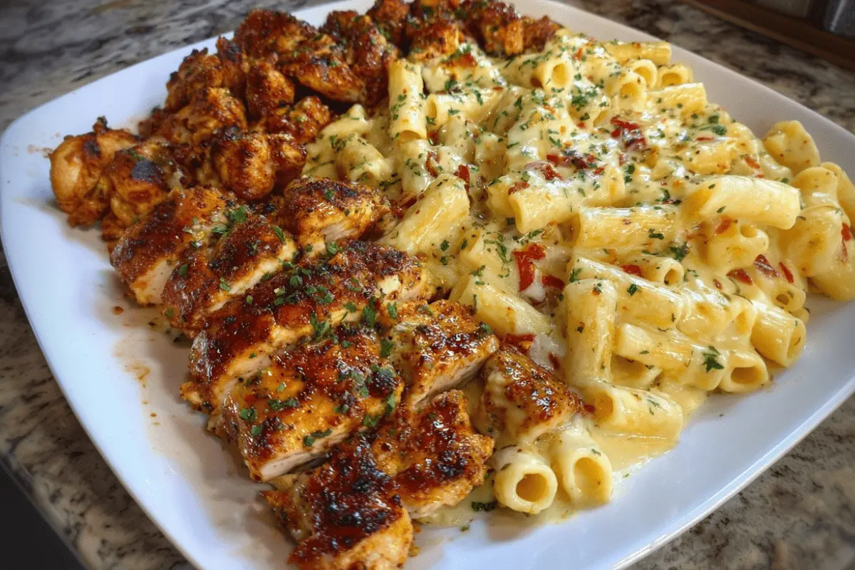 Baked Creamy Cajun Chicken Mozzarella Penne Pasta