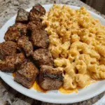 Cajun Steak Tips in Cheesy Parmesan Rotini