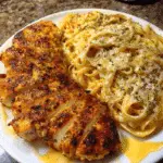 Chicken in Cheesy Alfredo Three-Cheese Linguine Sauce