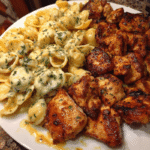 Creamy Parmesan Chicken Shells with Melted Mozzarella