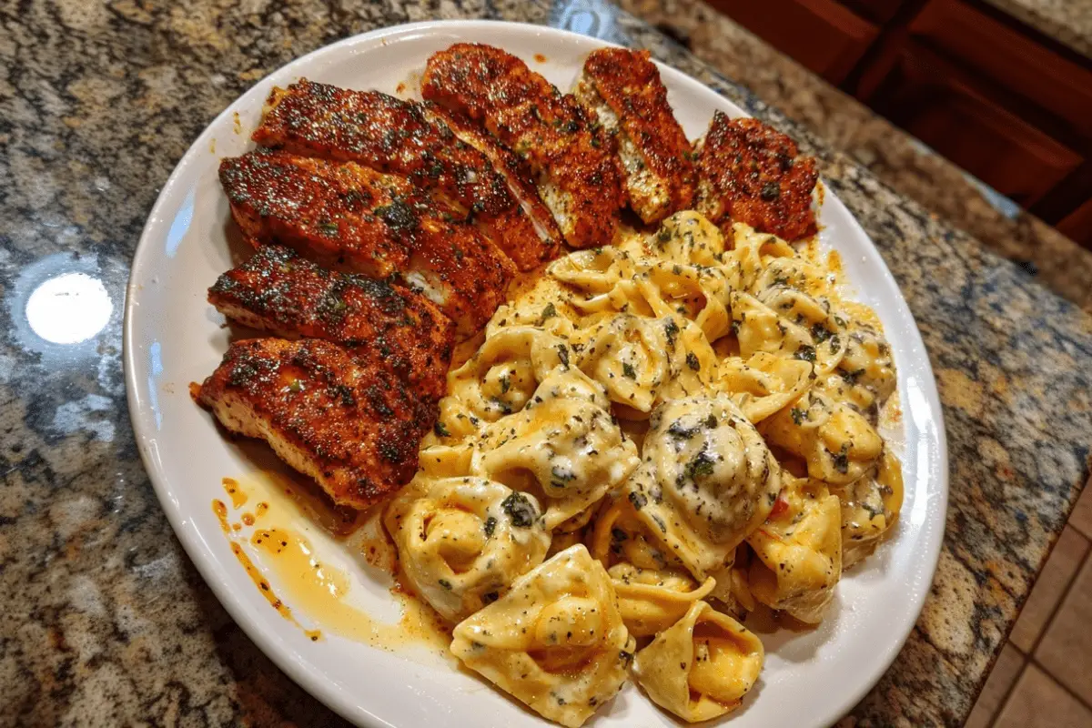 Garlic Herb Chicken Tortellini in Cajun Alfredo Velveeta Cream