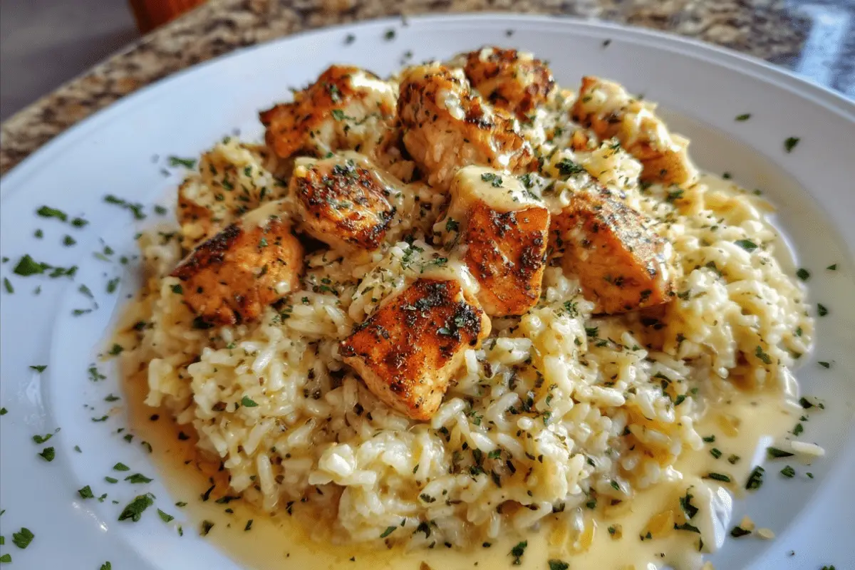 Garlic Parmesan Rice with Chicken