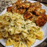 Lemon Garlic Chicken with Creamy Bowtie Pasta