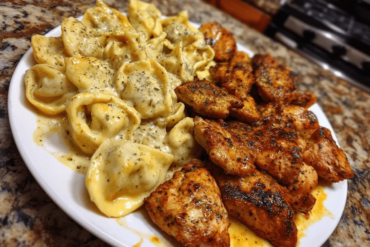 Velveeta Garlic Chicken Tortellini in Cajun Alfredo Cream