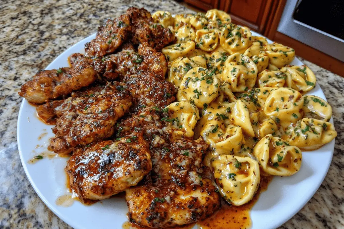 Cajun Garlic Butter Chicken with Cheesy Velveeta Tortellini