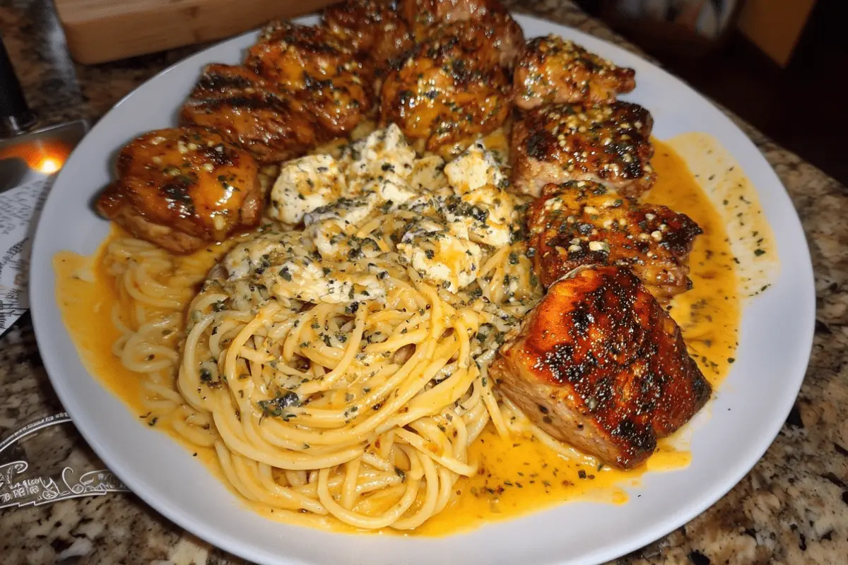 Creamy Cajun Chicken Spaghetti with Mozzarella Velveeta Alfredo Sauce