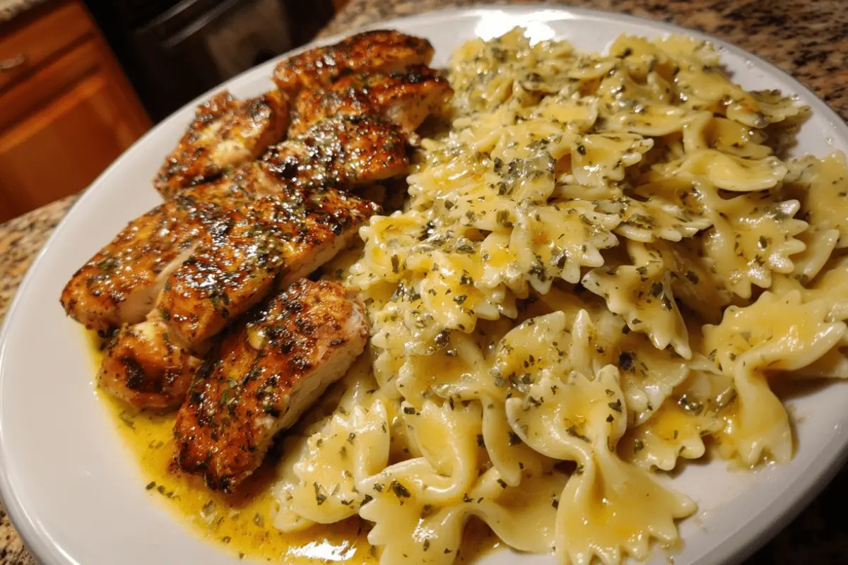 Creamy Garlic Chicken Bowtie Pasta with Velvety Cheese Sauce