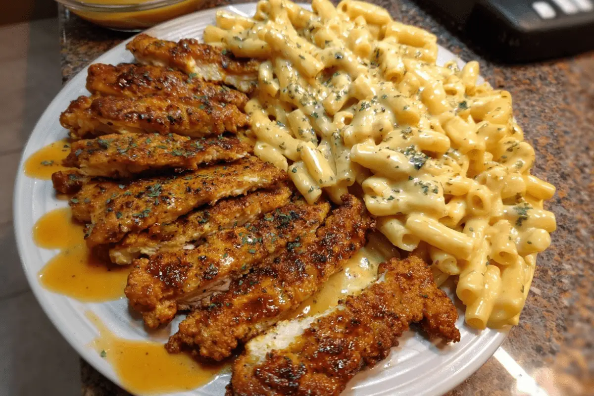 Creamy Rigatoni Alfredo with Cajun Chicken Strips