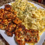 Garlic Butter Chicken Linguine with Velveeta Parmesan Cream
