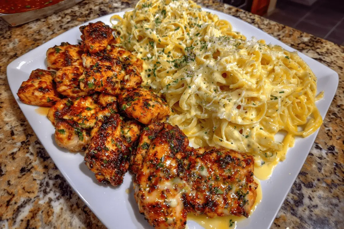 Garlic Butter Chicken Linguine with Velveeta Parmesan Cream